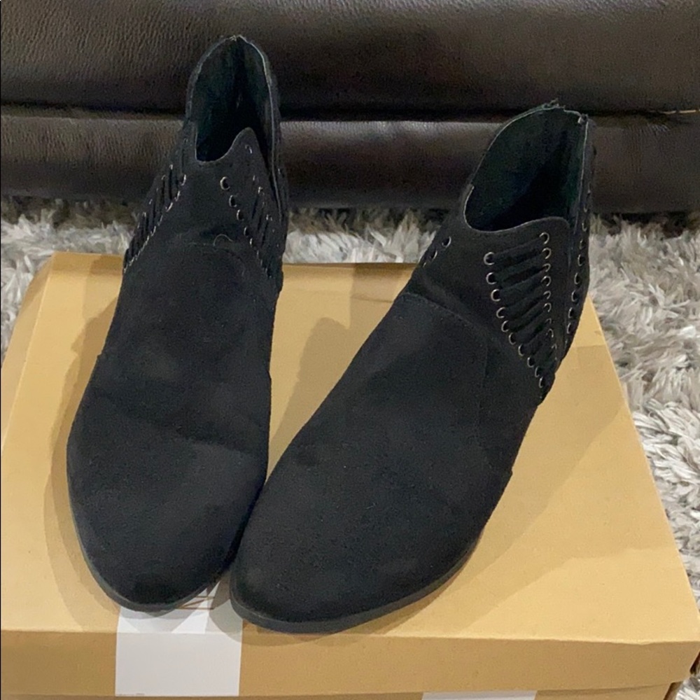 Ankle slit booties